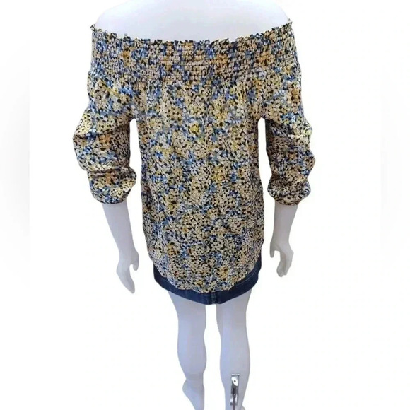 Michael Kors Off The Shoulder Floral Blouse Size Small - Picture 2 of 6